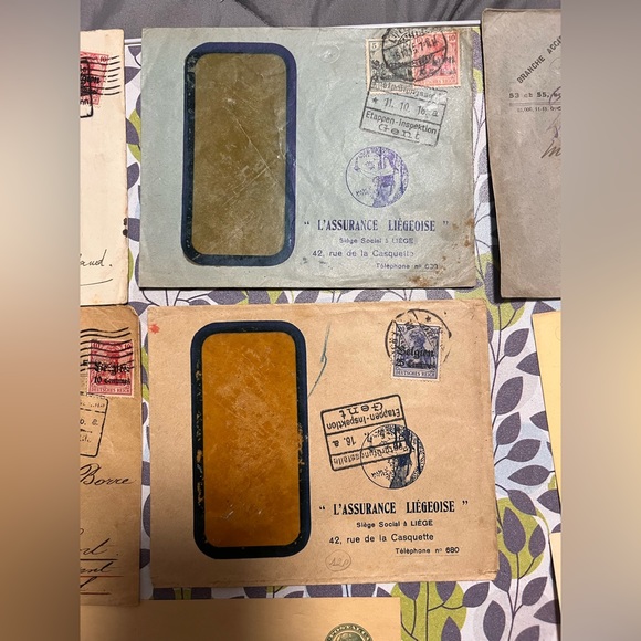 Vintage france & Italy. original. Insurance documents And Postcards LOT - Picture 3 of 5